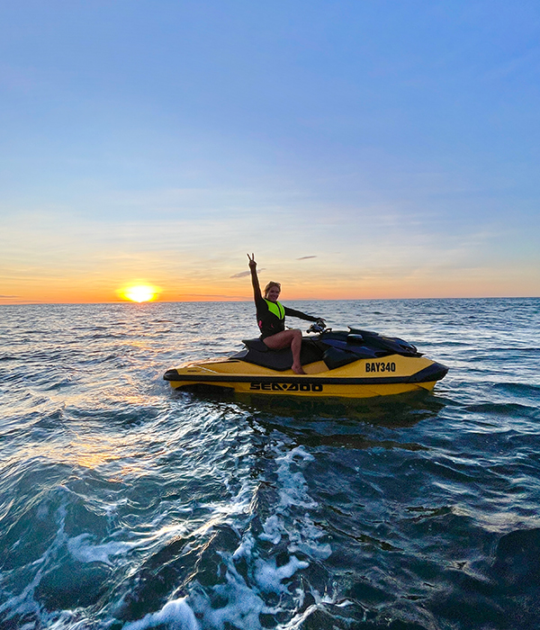 Danni Suriano jet ski adventure – life outside the coaching room